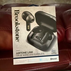 Brookstone Airtone Link Wireless Earbuds - Black